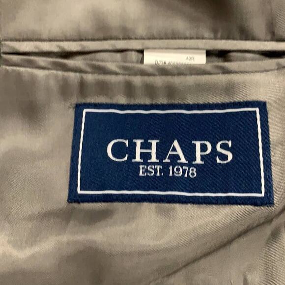 Chaps Striped SportCoat 46R - Picture 6 of 14